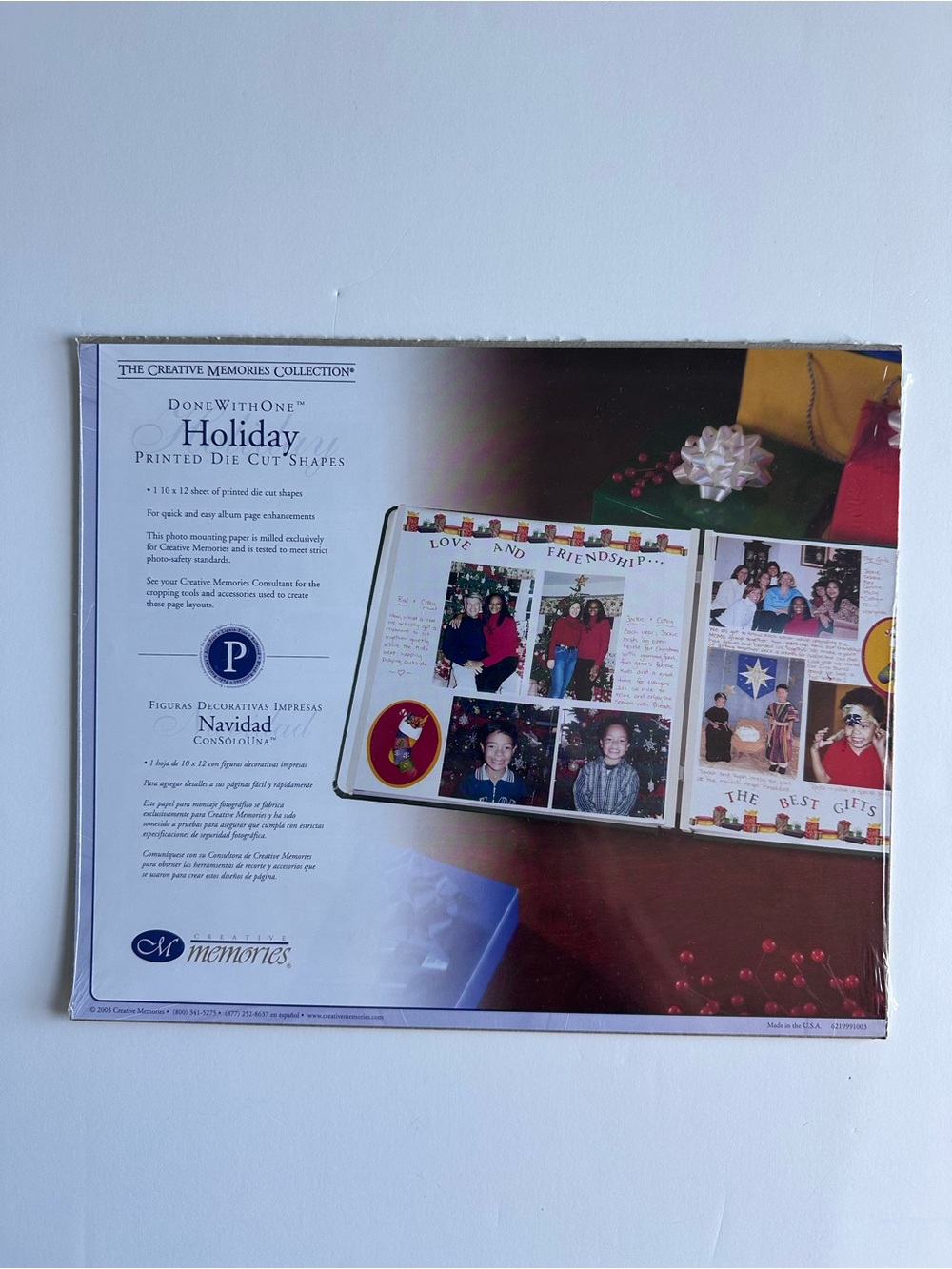 Creative Memories Holiday Done With One 1 Sheet Die Cuts 1 Sheet Mounting Paper